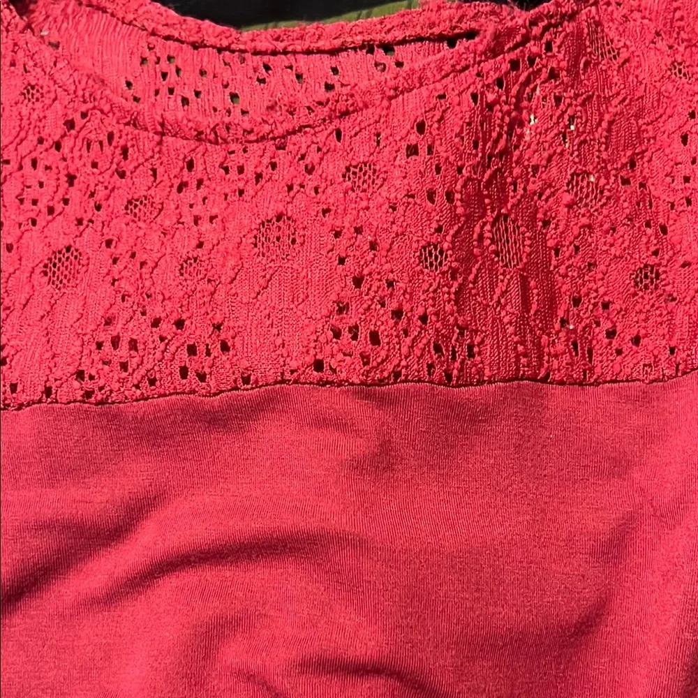 Lane Bryant Elegant Burgundy Jersey Sleeveless Dress - Picture 3 of 3